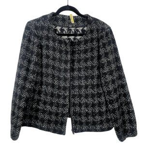 J. Crew Wool Blend Jacket • Black and White • Size 12
